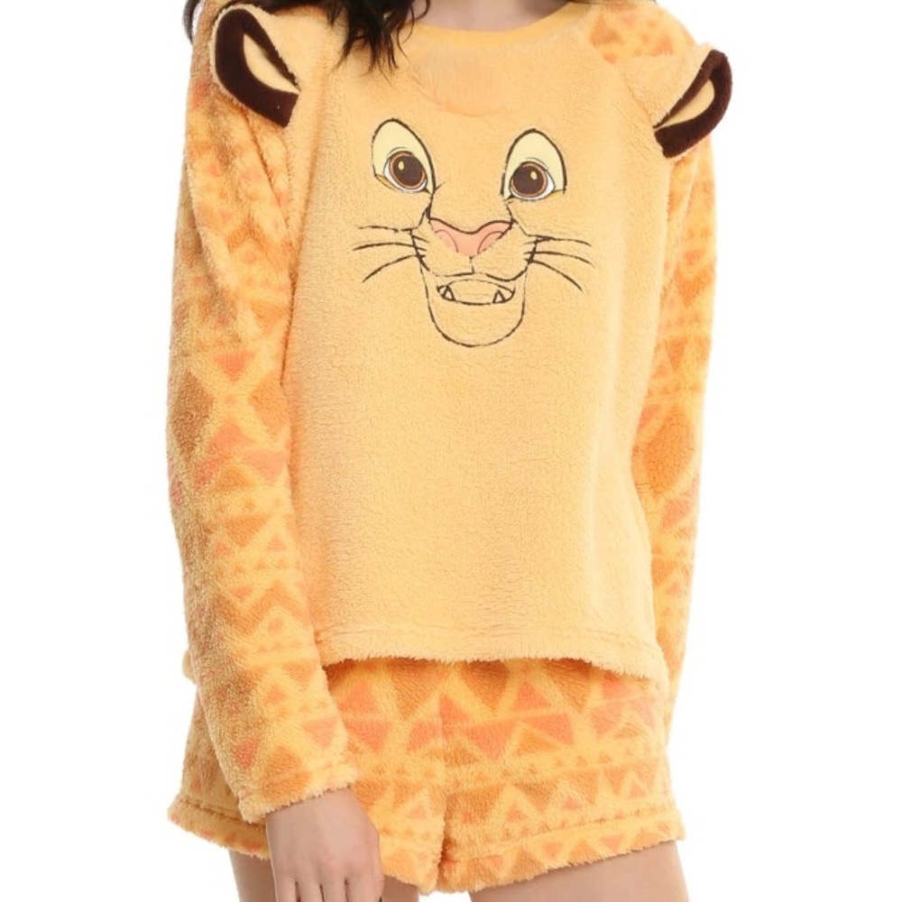 Disney Lion King Simba Girls Plush Short Sleep Set - Picture 2 of 3